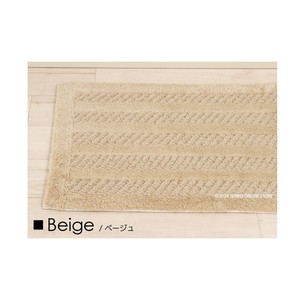 Tapis de cuisine moderne 45x180cm avec côtes torsadées, coussiné PVC mousse tissé Polyester caoutchouc lavable gris/beige/vert - Product Image 2