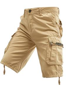 Unisex Lightweight Cargo Shorts Private Label Cotton Blend Multi-Pockets <b>Drawstring</b> Comfortable Canvas for Everyday Summer Wear - Product Image 4