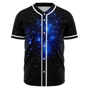 Venta al por mayor de camisetas de béisbol con botones delanteros completos precios de fábrica personalizado juvenil se desvanecen béisbol Jersey poliéster cómodo - Product Image 1
