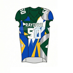 Ensemble d'uniformes de football américain, court, à séchage rapide, respirant, antibactérien, 100% polyester, vêtements de sport, plusieurs styles disponibles - Product Image 4