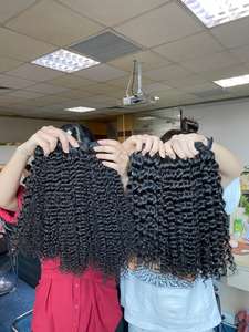 Vente en gros 100% naturel cuticule alignée vierge brut cambodgien Remy cheveux faisceaux bouclés vietnamien cambodgien cheveux - Product Image 4