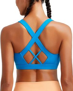 Soutien-gorge de sport à dos croisé à soutien élevé pour femmes Coupe moulée de course à impact élevé pour vêtements de sport électronique pour femmes - Product Image 4