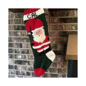 Vente en gros de chaussettes de Noël personnalisées avec lettres rouges en laine fine tricotée pour enfants aux Émirats arabes unis - Product Image 6