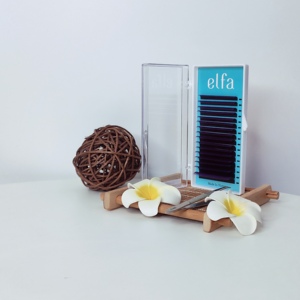 Elfa ขนตาปลอมจากเวียดนาม0.15มม. ทำจากเส้นใย HY lon ออมเบรขนตาปลอมสีม่วงแบบโค้งมนนุ่มเป็นธรรมชาติ - Product Image 2