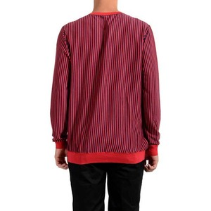 เสื้อสเวตเตอร์ถักคอวีแขนยาวสำหรับผู้ชายเสื้อสเวตเตอร์ถักแบบลำลองสีทึบลายทางระบายอากาศ2025แฟชั่นใหม่ - Product Image 3