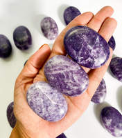 Pierre précieuse polie naturelle de haute qualité, en lépidolite, pour un cadeau décoratif