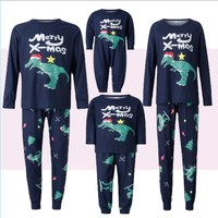 Nouvel ensemble de pyjama familial en coton 100% thermique à manches longues et col en V, motif dessin animé de Noël, léopard, taille XXL, avec cordon de serrage