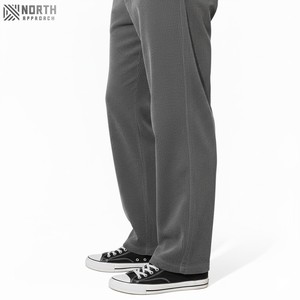 Ligero transpirable cintura elástica de gran tamaño recto pierna ancha negro algodón Vintage Casual Cargo Tank Top hombres otoño - Product Image 3