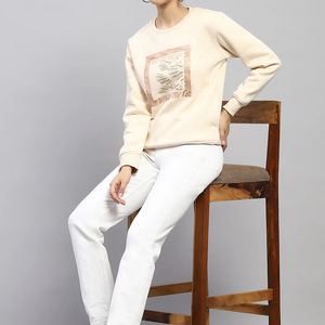 Sudadera de Mujer de Alta Calidad con Logotipo Personalizable en la Parte Delantera, Estilo Casual de Moda para Otoño e Invierno, Colores Sólidos - Product Image 5