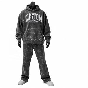 Vente en gros de haute qualité sweats à capuche personnalisés ensemble de pantalons de survêtement unisexe hommes femmes jogging logo personnalisé imprimé respirant survêtement - Product Image 5