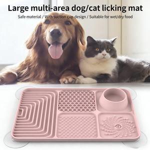 Eco-friendly 2 in 1 Puzzle Suction Cups Anti-slip Silicone Dog Food Snack Licking Mat Slow <b>Feeder</b> Bowls for Dogs & <b>Cats</b> - Product Image 5