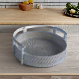 LOMBOK BANDEJA REDONDA BLANCO LAVADO Ratán Cómodo Elegante Durable Hecho a mano de alta calidad para muebles de cocina - Product Image 4