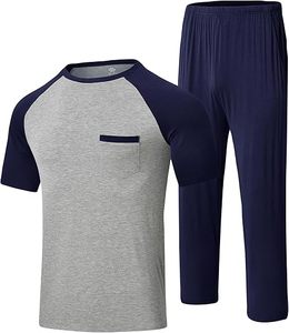 ชุดเสื้อยืดและกางเกงขาสั้นลำลองสำหรับผู้ชาย ลายพิมพ์บางเบา สไตล์สปอร์ต ชุดออกกำลังกาย 2 ชิ้น ชุดเซ็ต 2 ชิ้น สำหรับผู้ชาย สไตล์อเมริกัน - Product Image 1