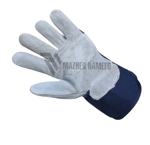 Guantes de trabajo de cuero partido al por mayor, guantes reforzados de protección de manos de seguridad resistentes con agarre de Palma - Product Image 6