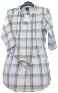 Marca de calidad superior etiqueta elegante estampado verano Mujer manga larga cuello en V camisa Casual blusa Tops 100% algodón secado rápido - Product Image 2