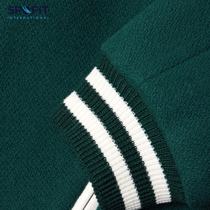 Veste universitaire en toile 100% laine tendance pour homme, col montant, broderie, étiquette personnalisée, respirante, streetwear d'hiver, vente en gros - Product Image 5