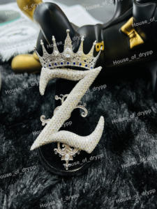 Pendentif Lettre Z Couronne en Moissanite Givrée, Collier Statement Hip Hop Bling, Bijou Initial Personnalisé en Argent 925 Plaqué Rhodium, pour Soirée - Product Image 2