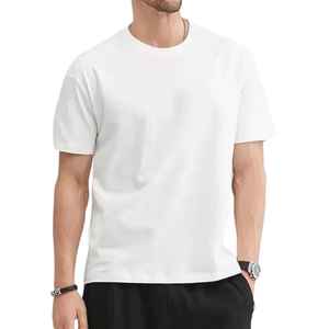 Camiseta de Manga Corta Casual para Hombre, 100% Algodón de Alta Calidad, Diseño Sólido, Estampado, Técnicas de Bordado, Transpirable, Jersey de 200 g/m² - Product Image 1