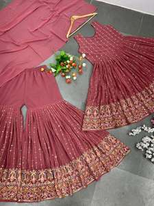 ชุดปาร์ตี้ขายดีเสื้อผ้าผู้หญิง Chikankari Kurta และชุดด้านล่างพร้อมงานเย็บปักถักร้อยมีจําหน่ายในราคาที่ดีที่สุดสําหรับการส่งออก - Product Image 3