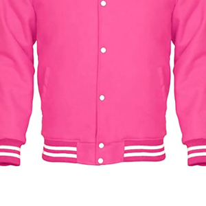 เสื้อแจ็กเก็ตทีมโรงเรียนมืออาชีพหนังน้ำหนักเบาชุดฤดูหนาวดีไซน์ดีที่สุดสีชมพู - Product Image 6