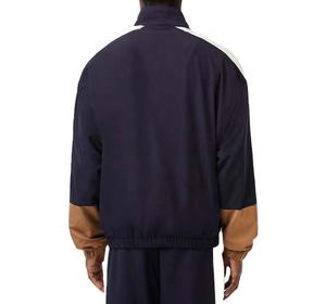 Chaqueta cortavientos con forro de malla al por mayor de calidad superior para hombre, chaqueta impermeable transpirable de secado rápido con bloque de Color de talla grande - Product Image 2