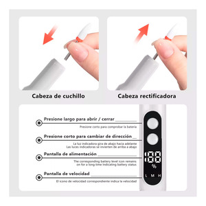 Perceuse à ongles portable rechargeable, polisseuse pour les mains et les pieds - Couleurs assorties - Product Image 3