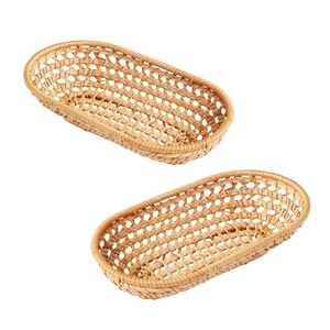 ตะกร้าหวายสานด้วยมือ/ถาดใส่ขนมปังในเวียดนามสำหรับบ้านและห้องครัวที่เหมาะสำหรับงานปาร์ตี้และงานเฉลิมฉลอง - Product Image 1