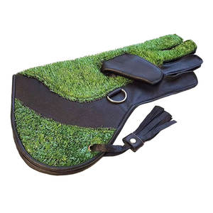 HAMII APPARELS HA-533 Guantes de cetrería de alta calidad Cuero Negro-Punto rojo con bordado personalizado Águila Entrenamiento profesional - Product Image 1