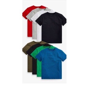 T-shirt décontracté pour homme, col rond, manches courtes, anti-rétrécissement, devant uni, design personnalisé, 100% coton, coupe ample - Product Image 5