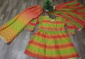 พรรคแต่งงานอินเดียปากีสถานสวมใส่ Georgette พิมพ์ดิจิตอล Salwar Kameez สำหรับผู้หญิงช้อปปิ้งออนไลน์ในอัตราขายส่งจากอินเดีย - Product Image 2