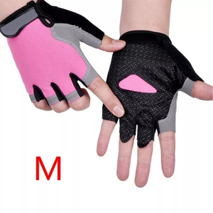 Guantes de Cuero de Primera Calidad para Ciclismo, Medios Dedos, con Logotipo Personalizado, para Verano, Ciclismo, Escalada, Entrenamiento, Fabricados en Pakistán - Product Image 2