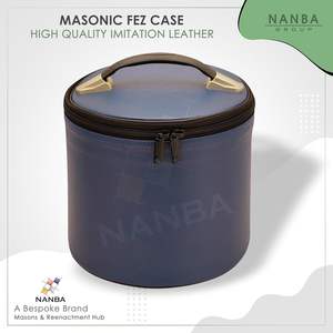 Étui de luxe pour fez maçonnique en similicuir, boîte de rangement et de présentation, étuis pour casquettes maçonniques bleus - Product Image 2
