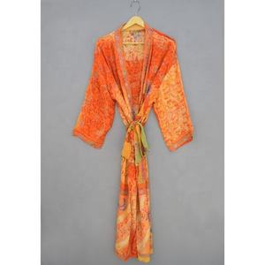 Bata de baño de seda con cinturón ajustable para dama de honor, traje de baño Vintage para mujer, para verano - Product Image 1