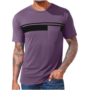 Anti-boulochage nouvelle mode 2025 personnalisé en gros été hommes Multi couleur pas cher prix t-shirts haute qualité respirant peigné - Product Image 3