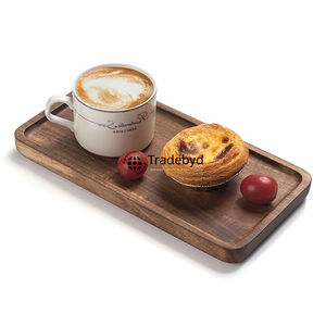 Bandeja de madera de diseñador Tradebyd, bandeja de servicio hecha a mano para té, café, desayuno, comedor, sala de estar y casas modernas - Product Image 4