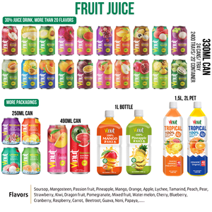 Bebida de jugo de naranja 330ml Fábrica de Vietnam al por mayor Mejor precio-Muestra gratis, diseño gratis, ISO BRC KOSHER HALAL FSSC - Product Image 5