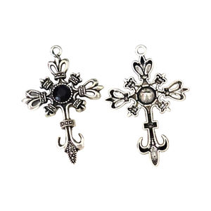 قلادة عتيقة مطلية بالفضة من سبيكة الصليب قلادة قوطية أنيمي مذكرة الموت قلادة ديكور السيارة رمز معدني الحرف الكاثوليكية - Product Image 6