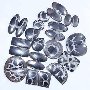 Septarian Pair Latest Design Natural Stone Wholesale Cabochon Gemstone Pair Earrings Loose Gemstone for Making Jewellery - Product Image 2