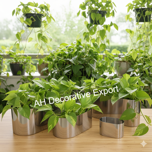 แจกันทรงแตรฐานเงินทำมือ ประดับด้วยดอกกุหลาบแดงเทียมสวยงาม เหมาะสำหรับตกแต่งโรงแรม งานแต่งงาน และการตกแต่งภายใน - Product Image 6