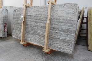 Azulejos de cubierta de travertino pulido con piedra de nivel superior duradera de primera calidad 2025 construcción al aire libre de corte de vena plateada cuadrada moderna - Product Image 4