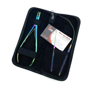 Pince à extensions de cheveux en acier inoxydable avec revêtement plasma multicolore arc-en-ciel Ensemble d'outils multifonctionnels - Product Image 1