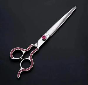 Ciseaux de toilettage pour animaux de compagnie, finition satinée, acier inoxydable, outil professionnel de coupe de fourrure pour chiens, chats, utilisation en salon - Product Image 5