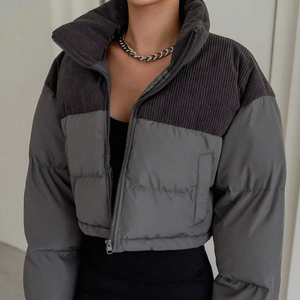 Chaqueta de Invierno para Hombre, Acolchada, con Cuello Alto, Impermeable, de Secado Rápido, Personalizable, a la Moda, Cálida, con Hombros Caídos - Product Image 1