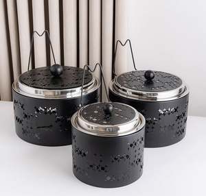 Calentador de alimentos de metal blanco de diseño elegante, plato de frotamiento, cazuela, olla caliente y calentador de comida para servir buffet y Ramadán - Product Image 5