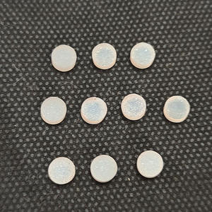 Cristal d'agate plat rond de 6mm Druzy blanc naturel 1.13 Cts pierre précieuse en vrac pour la fabrication de bijoux fournissant des pierres Druzy - Product Image 4