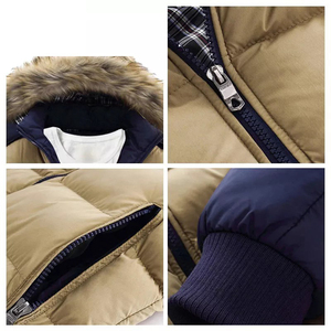 HEXIQON INTERNATIONAL Veste parka à capuche pour homme avec bordure en fourrure, design décontracté d'hiver, tissu de qualité supérieure, portable - Product Image 6