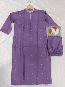 Conjunto de Kurti y Pantalón de Algodón Lavanda Suave Reversible Moderno para Mujer, Diseño Exclusivo de Zain Exports, Estilo Casual y Cómodo - Product Image 2