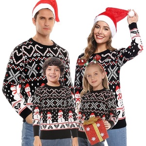 2026 personnalisé tricoté flocons de neige moche nouvel an led pull de noël allume drôle cerf pull de noël avec lumières led Stock - Product Image 5