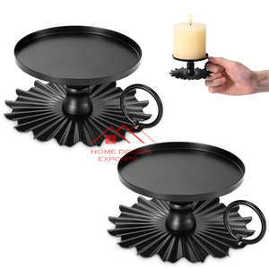 Portavelas de metal hecho a mano de alta venta para bandeja de velas con votivo de vidrio - Product Image 5