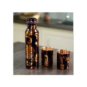High-End 500ml Eco-Friendly Premium Metal Europe Design Unisex Customizable Copper-Style Gym & Travel Use Hand Grip <b>Water</b> Bottle - Product Image 3